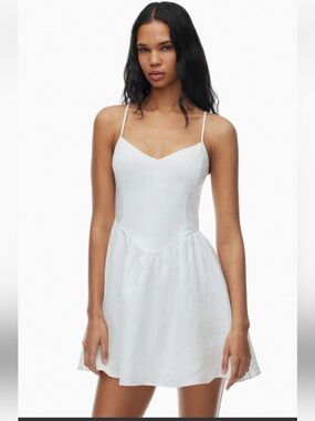 Aritzia Wilfred Influence Mini Dress, Dark Night Navy, 2